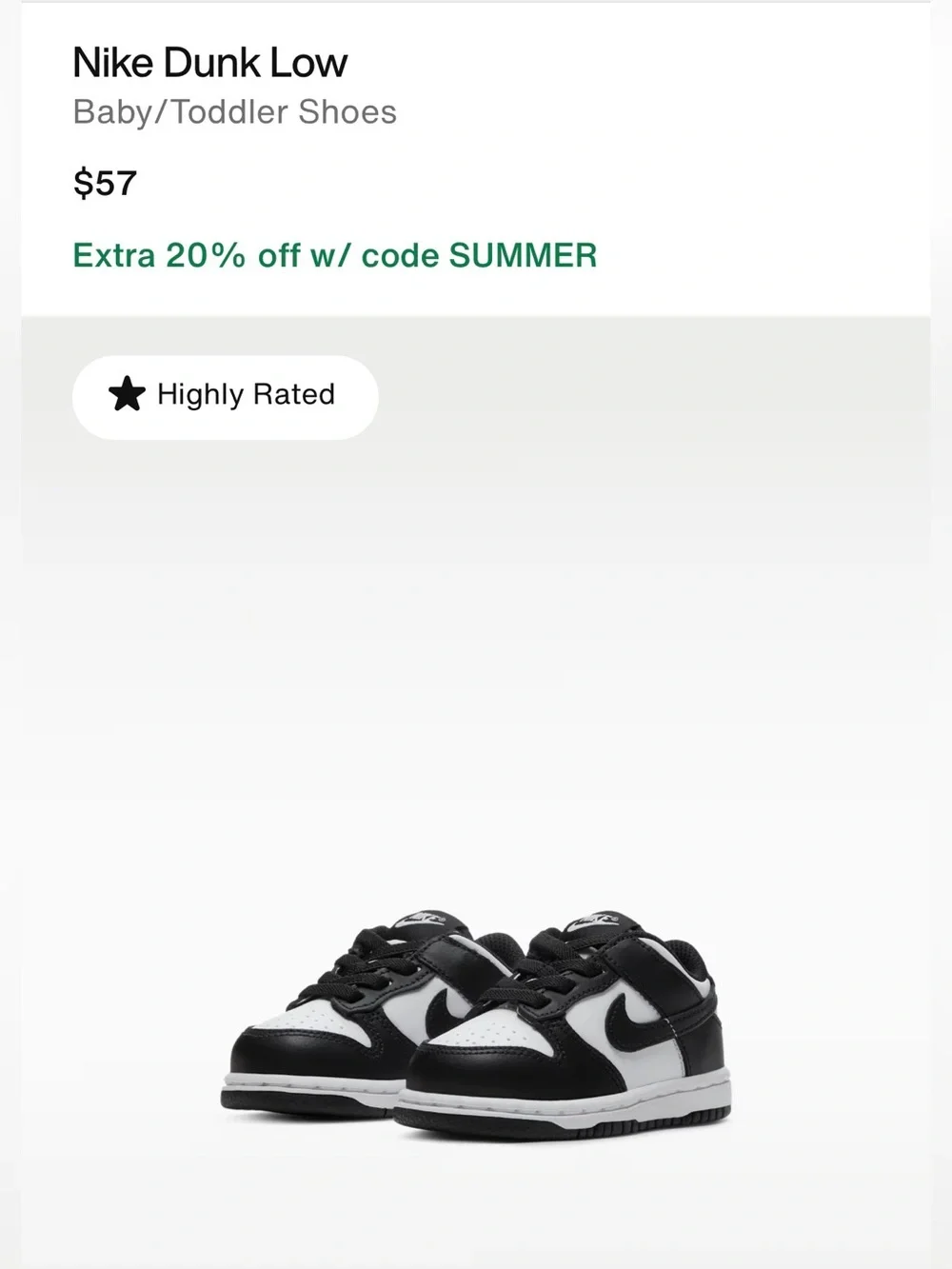 NEW Nike Toddler Dunk Low Sneakers
